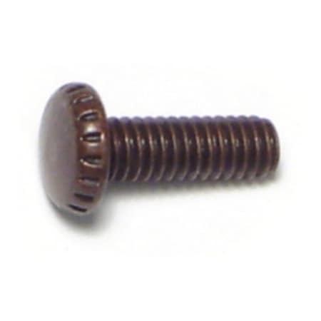 Midwest Fastener Thumb Screw, #8-32 Thread Size, Antique Brass Steel, 1/2 in Lg, 20 PK 64663